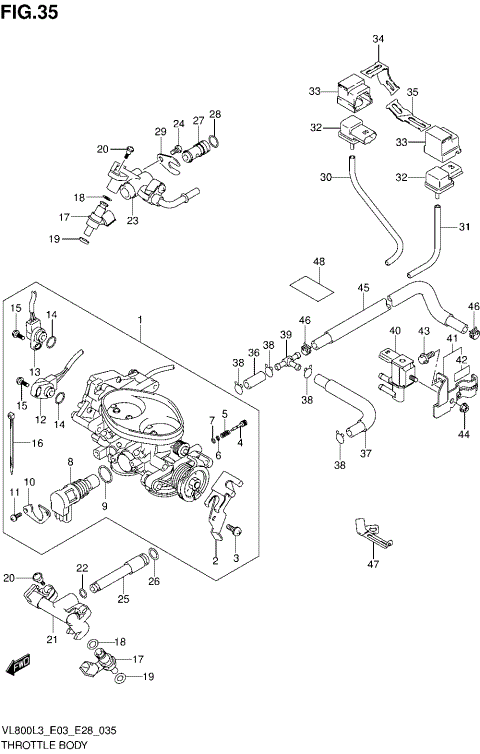 THROTTLE BODY (VL800TL3 E33)