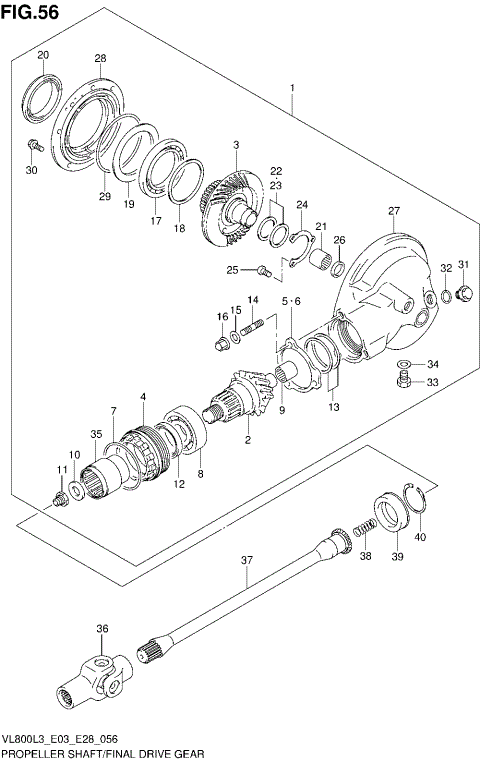 PROPELLER SHAFT/FINAL DRIVE GEAR