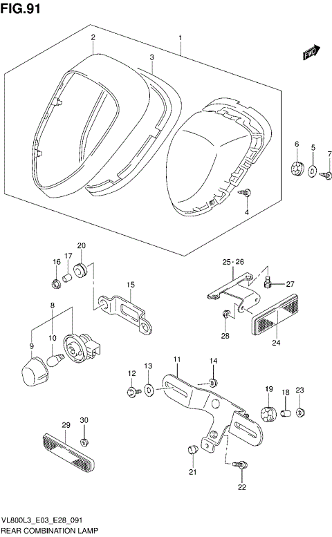 REAR COMBINATION LAMP (VL800CL3 E03)