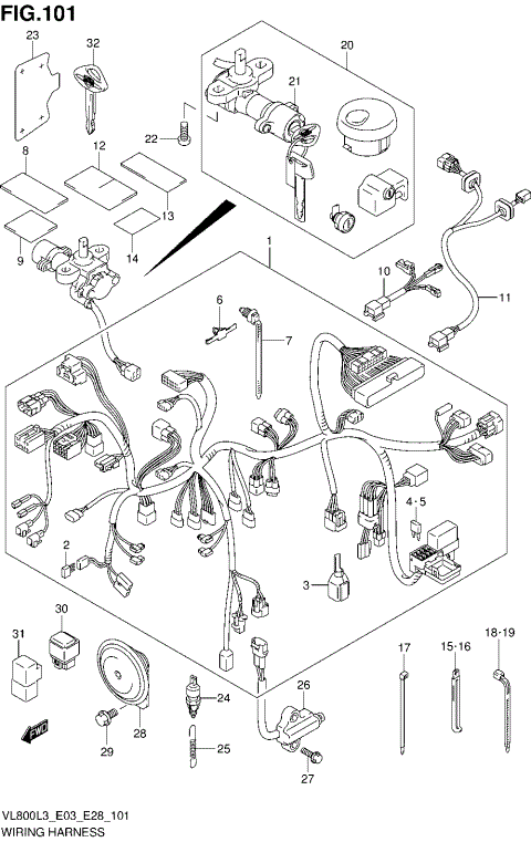 WIRING HARNESS (VL800CL3 E28)
