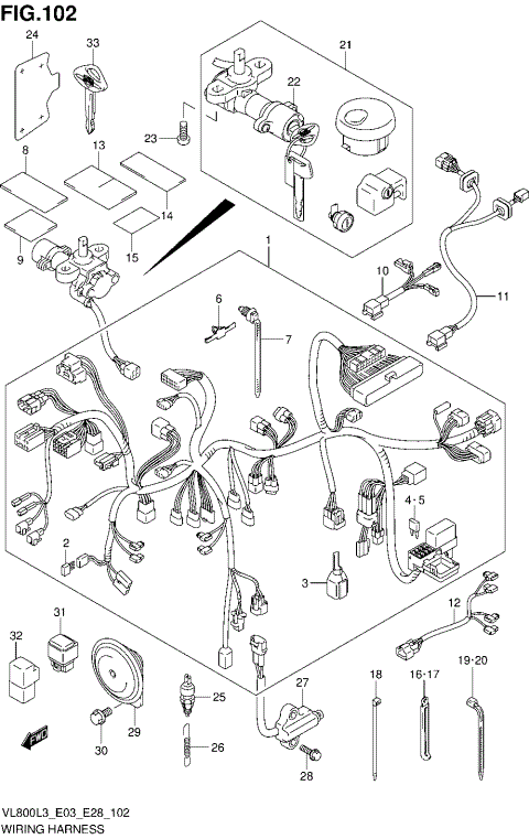 WIRING HARNESS (VL800CL3 E33)