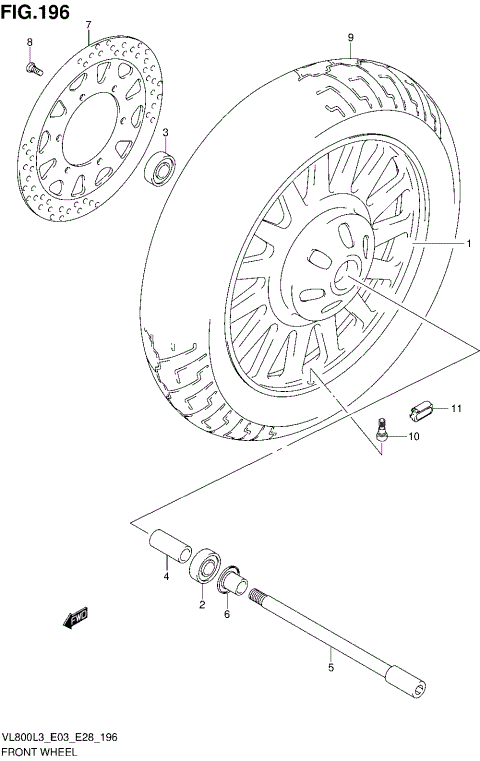 FRONT WHEEL (VL800CL3 E33)