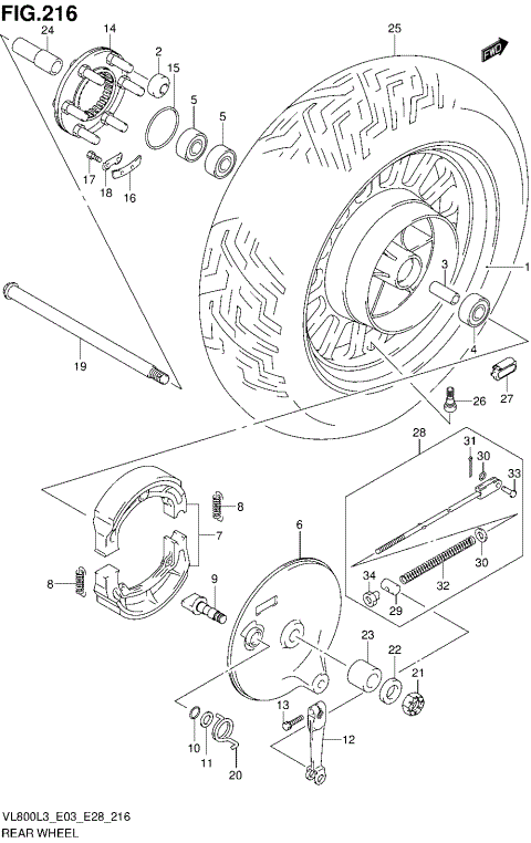 REAR WHEEL (VL800CL3 E28)