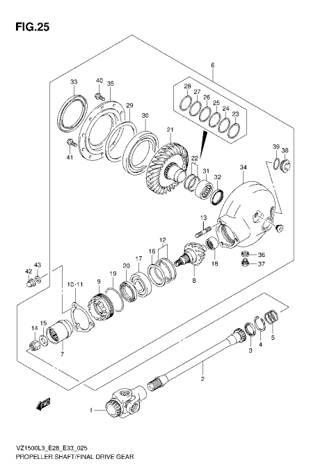 PROPELLER SHAFT/FINAL DRIVE GEAR