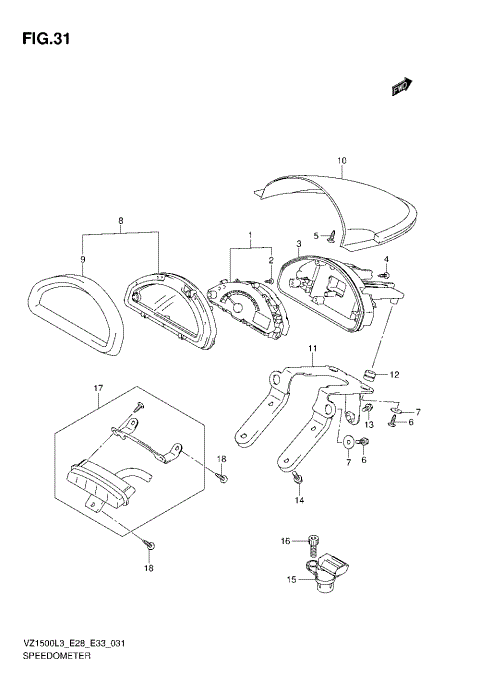 SPEEDOMETER (VZ1500L3 E28)