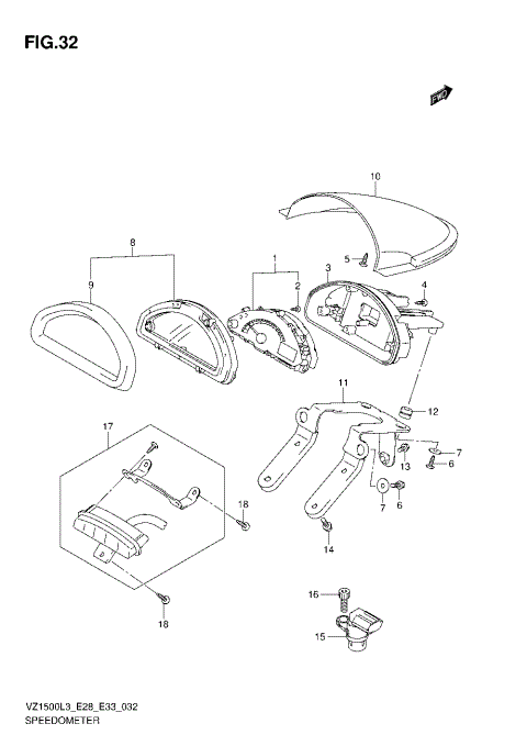 SPEEDOMETER (VZ1500L3 E33)