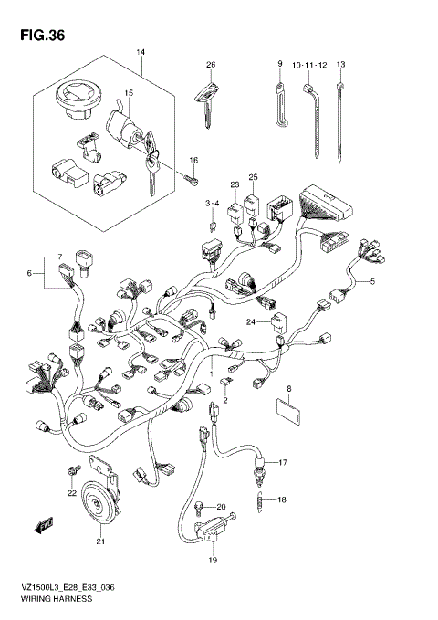 WIRING HARNESS (VZ1500L3 E28)