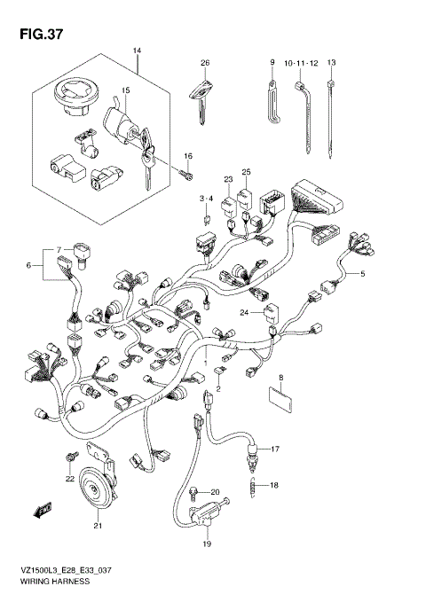 WIRING HARNESS (VZ1500L3 E33)
