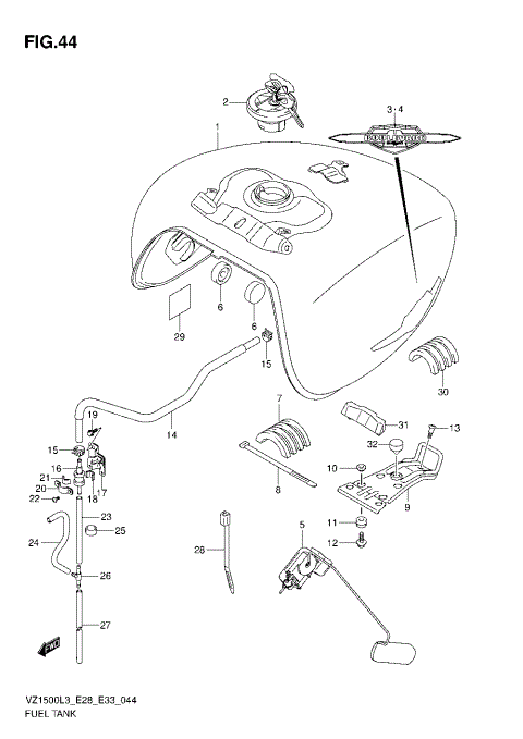 FUEL TANK (VZ1500L3 E28)