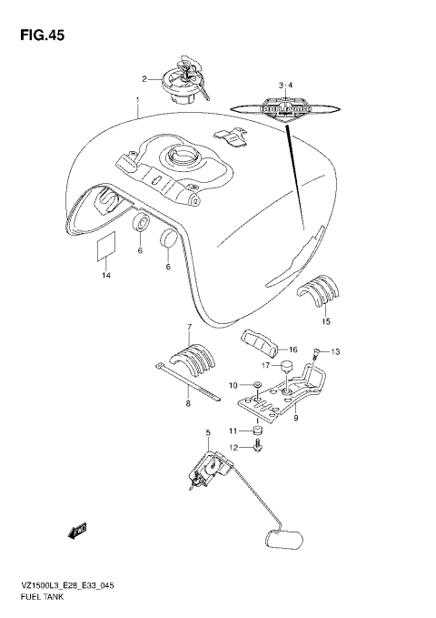 FUEL TANK (VZ1500L3 E33)