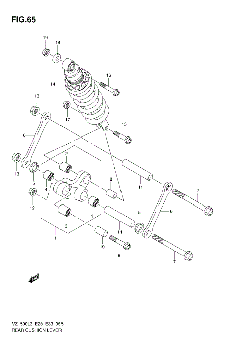 REAR CUSHION LEVER (VZ1500L3 E28)