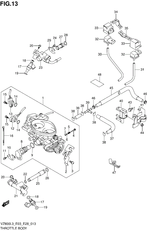 THROTTLE BODY (VZ800L3 E33)