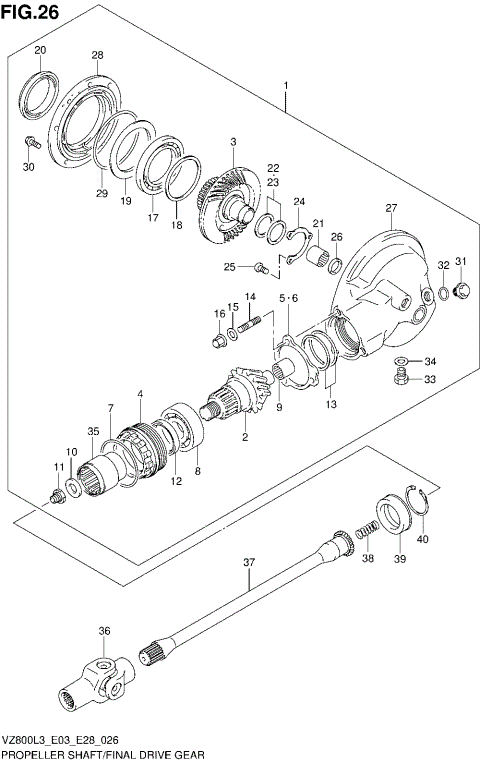 PROPELLER SHAFT/FINAL DRIVE GEAR