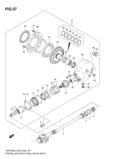 PROPELLER SHAFT/FINAL DRIVE GEAR (VZR1800L3 E28)
