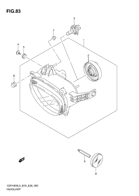 HEADLAMP (VZR1800L3 E28)