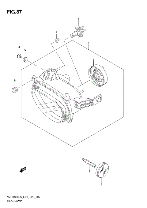 HEADLAMP (VZR1800ZL3 E33)