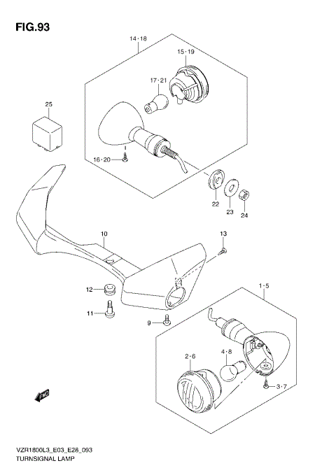 TURNSIGNAL LAMP (VZR1800ZL3 E33)