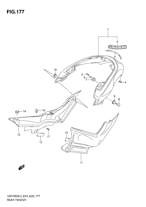 REAR FENDER (VZR1800ZL3 E03)