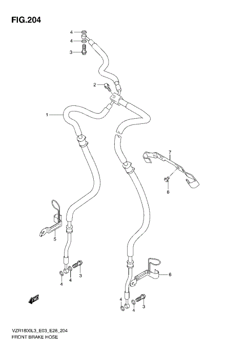 FRONT BRAKE HOSE (VZR1800L3 E03)