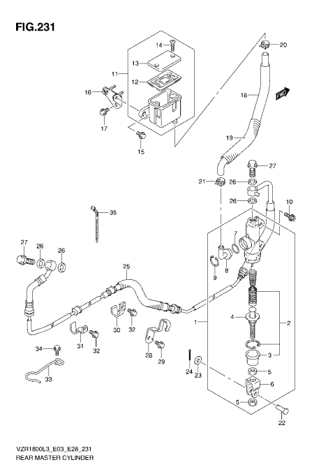 REAR MASTER CYLINDER (VZR1800L3 E28)
