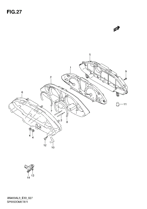 SPEEDOMETER (AN400AL3 E33)