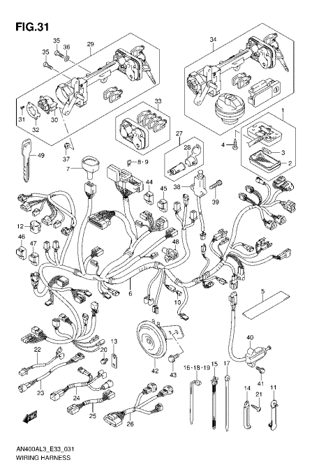 WIRING HARNESS (AN400AL3 E33)