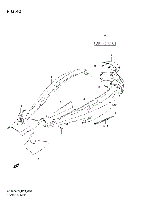FRAME COVER (AN400ZAL3 E28)