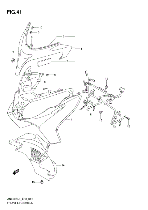 FRONT LEG SHIELD (AN400AL3 E33)