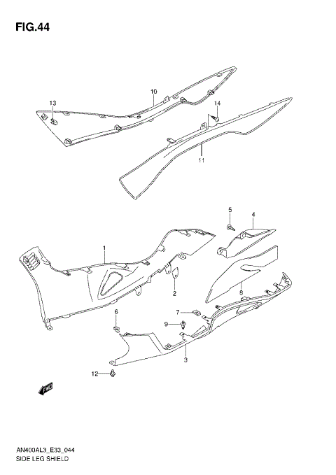 SIDE LEG SHIELD (AN400AL3 E33)
