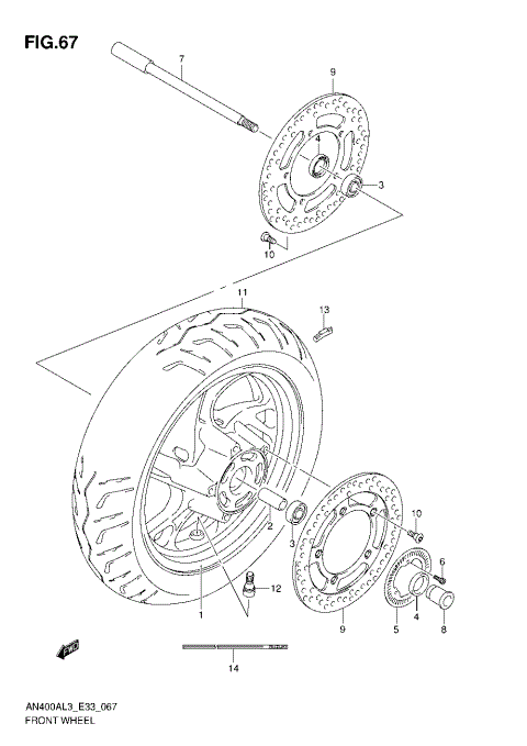 FRONT WHEEL (AN400AL3 E33)