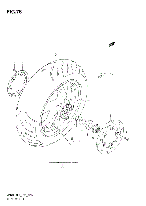 REAR WHEEL (AN400AL3 E33)