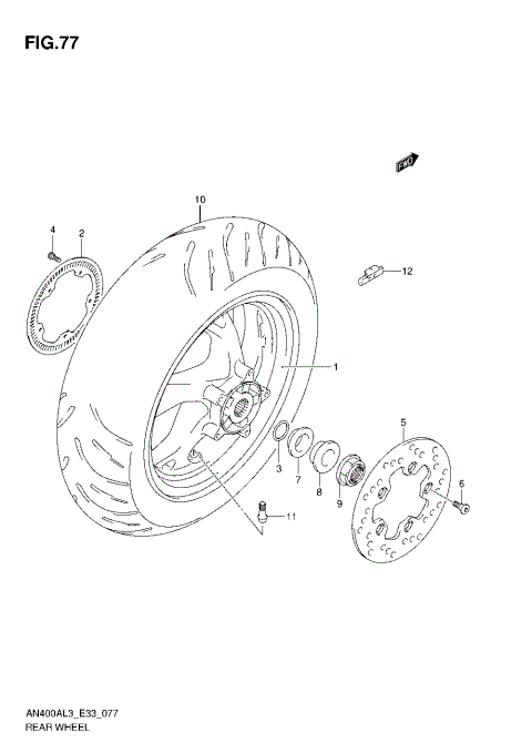 REAR WHEEL (AN400ZAL3 E28)