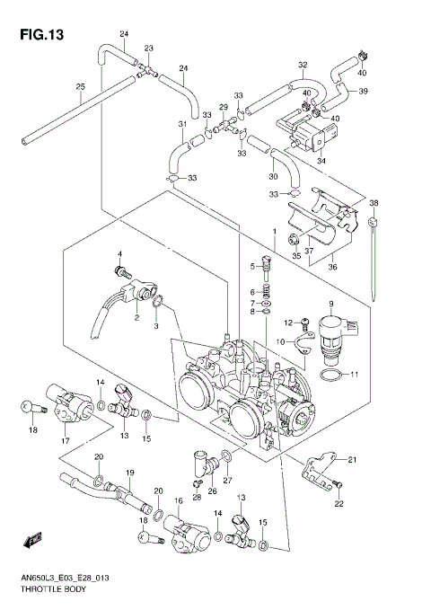 THROTTLE BODY (AN650L3 E33)