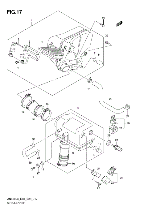 AIR CLEANER (AN650ZL3 E28)