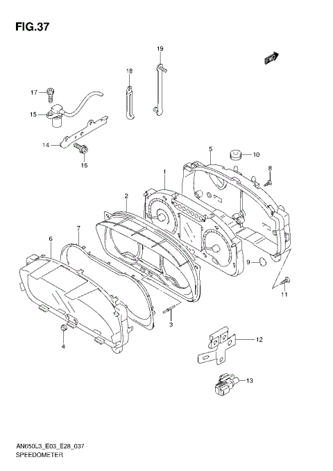 SPEEDOMETER (AN650L3 E03)