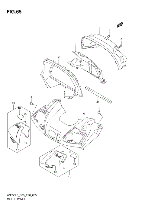 METER PANEL (AN650ZL3 E28)