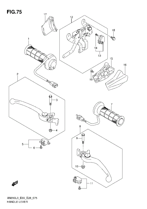 HANDLE LEVER (AN650ZL3 E28)