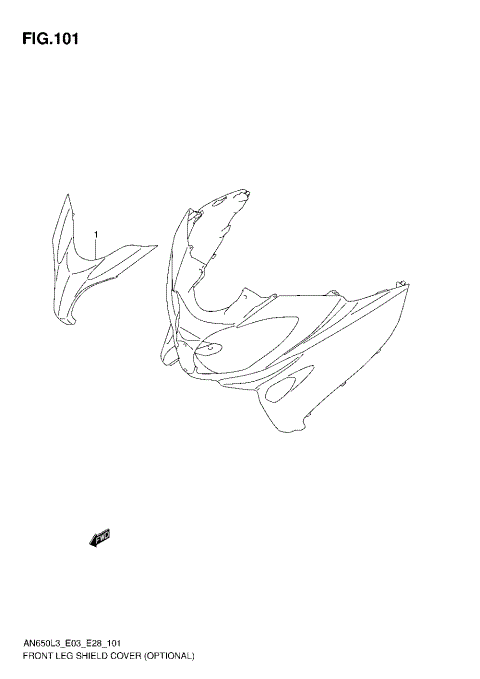 FRONT LEG SHIELD COVER (OPTIONAL)