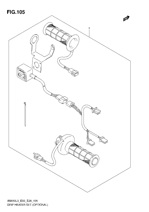 GRIP HEATER SET (OPTIONAL) (AN650L3 E03)