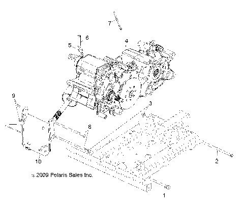 DRIVE TRAIN, MAIN GEARCASE MOUNTING - R10TH76/TY76 ALL OPTIONS (49RGRGEARCASEMTG108004X4)