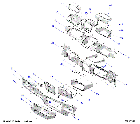 BODY, DASH - R25RRY99AS/BS/AL/BL/AP/BP/A9/B9/AF/BF/AK/BK (C730083)