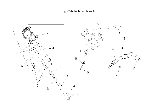 ENGINE, CARBURETOR MOUNTING and FUEL PUMP and LINES - A09BG50FA (49ATVCARBBRKT08SCRAM)
