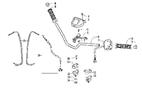 HANDLEBAR AND CONTROL ASSEMBLY [88811]