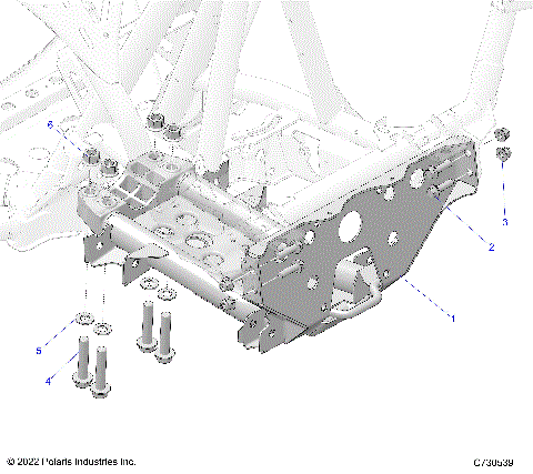 CHASSIS, MOUNTING, FRONT GEARCASE - Z23R4E92A/92B (C730539)