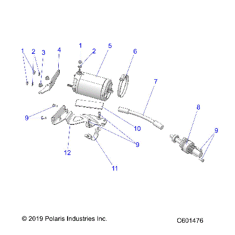 ENGINE, STARTER MOTOR - S21TLC6RS/6RE ELECT. START OPTON (C601476)