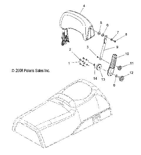 BODY, BACKREST ASM. - S09SU4BS/BE (49SNOWBACKREST09WIDELX)