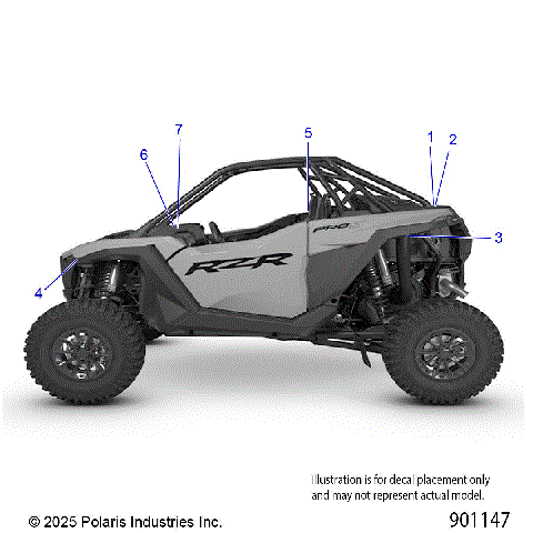 BODY, DECALS STANDARD - Z26SPD92AN/AH/BN/BH (901147)