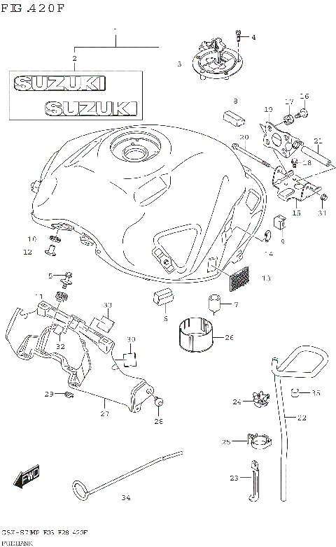 FUEL TANK (GSX-S750,GSX-S750A:E33)