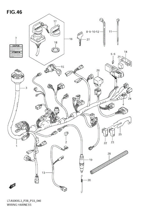 WIRING HARNESS (LT-A500XL3 E28)