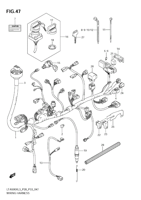 WIRING HARNESS (LT-A500XL3 E33)